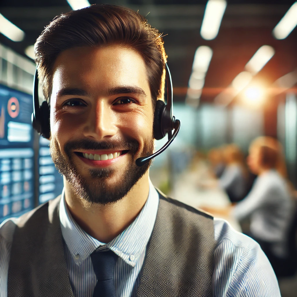 Managed Service Provider (MSP) smiling with headphones